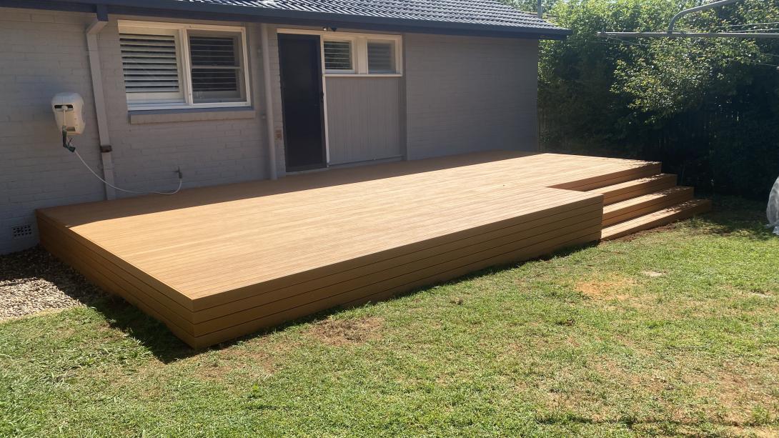 Composite Deck and Pergola Front